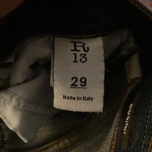 SOLD R13 High Rise in Dark Worn - Picture 4 of 8